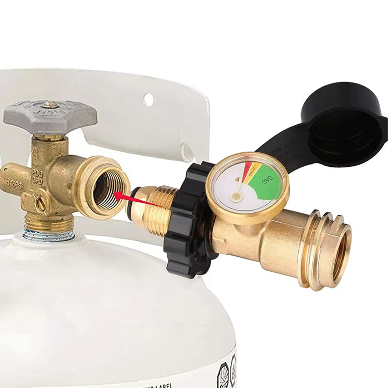 Top-Rated Propane Refill Elbow Adapter with Tank Gauge