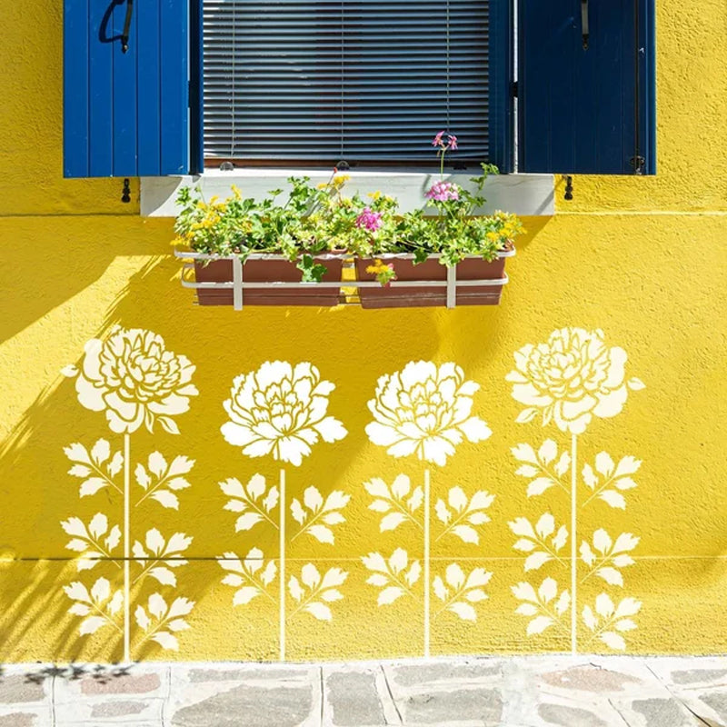 Garden Fence Large Flower Stencils