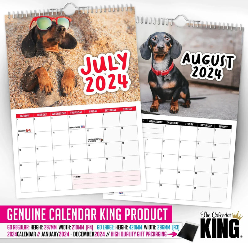 Cheeky Dachshunds - 2025 Wall Calendar