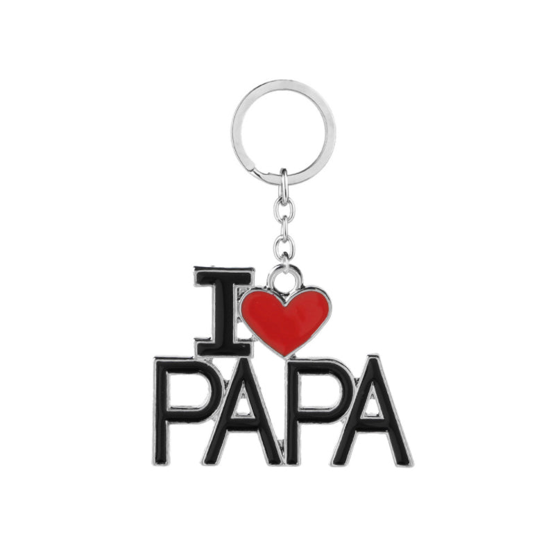 Father's Day Mother's Day red heart Keychain