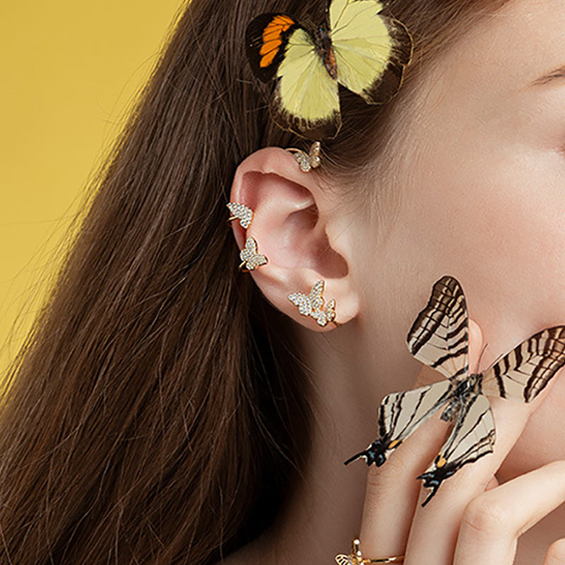 Butterfly Garden Crescent Earrings