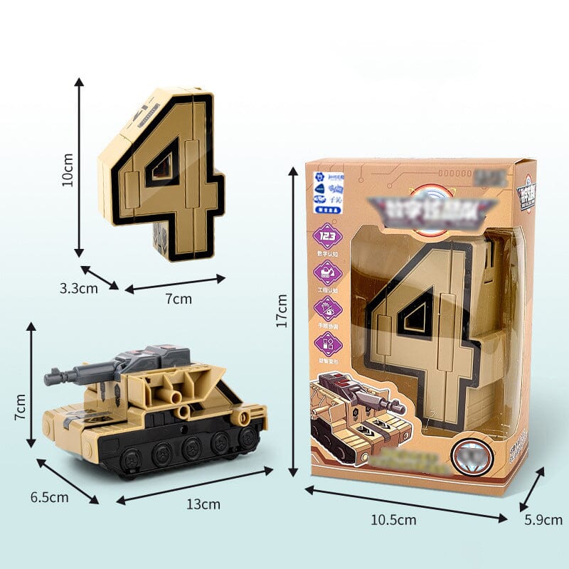 Toy Deformation Number Transform Robot gyerekeknek