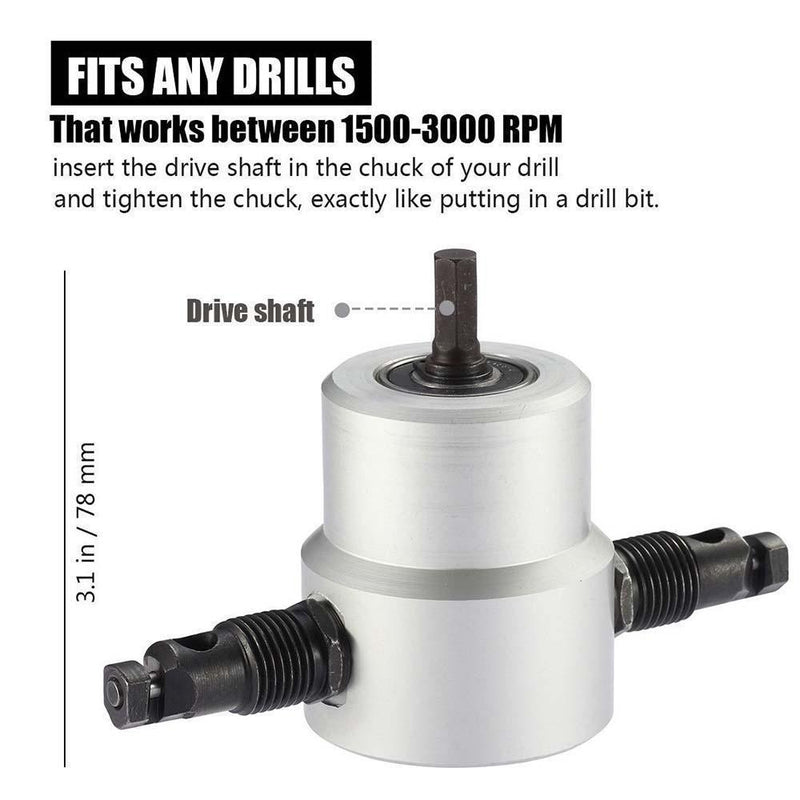 Nibbler Cutter Drill Attachment Double Head Metal Sheet