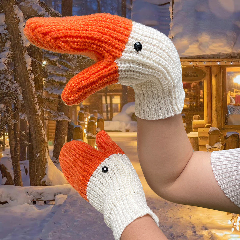 Knit Warm Duck Gloves