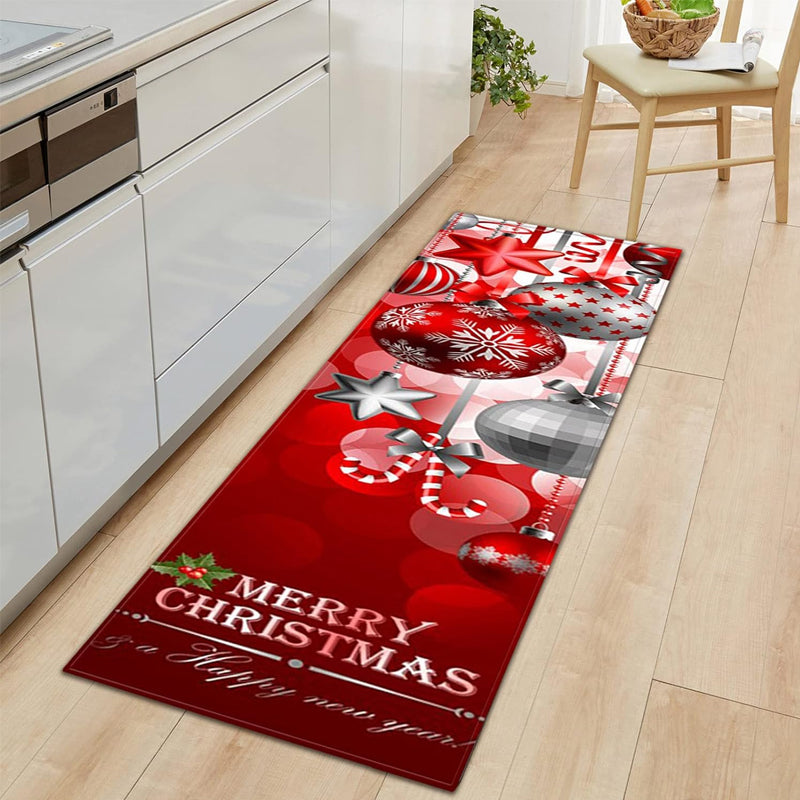 Kitchen Anti-Slip Flannel Printed Entry Floor Mats