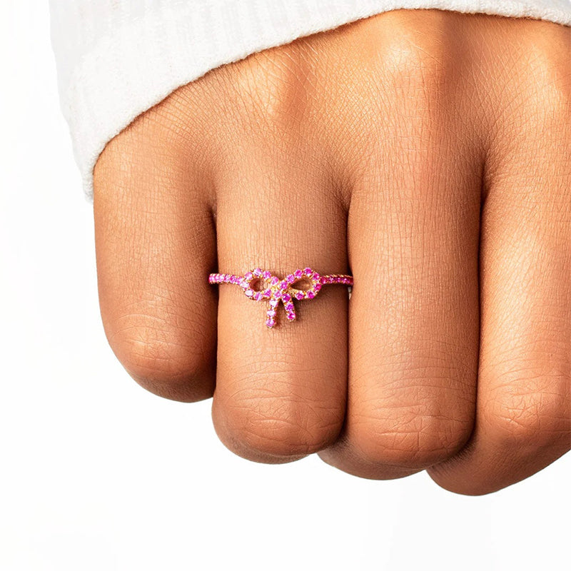 Women's bow buckle ring