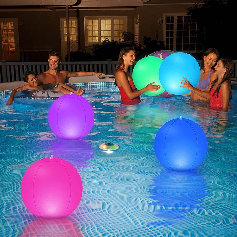 Pool Decoration LED Light 16 Colors Luminous Beach Ball