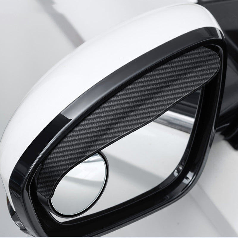 Carbon Fiber Pattern Rain Eyebrow Reversing Mirror Integrated