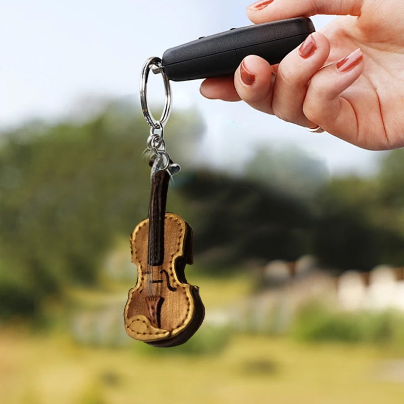 Violin Pendant Keychain Christmas Ornament