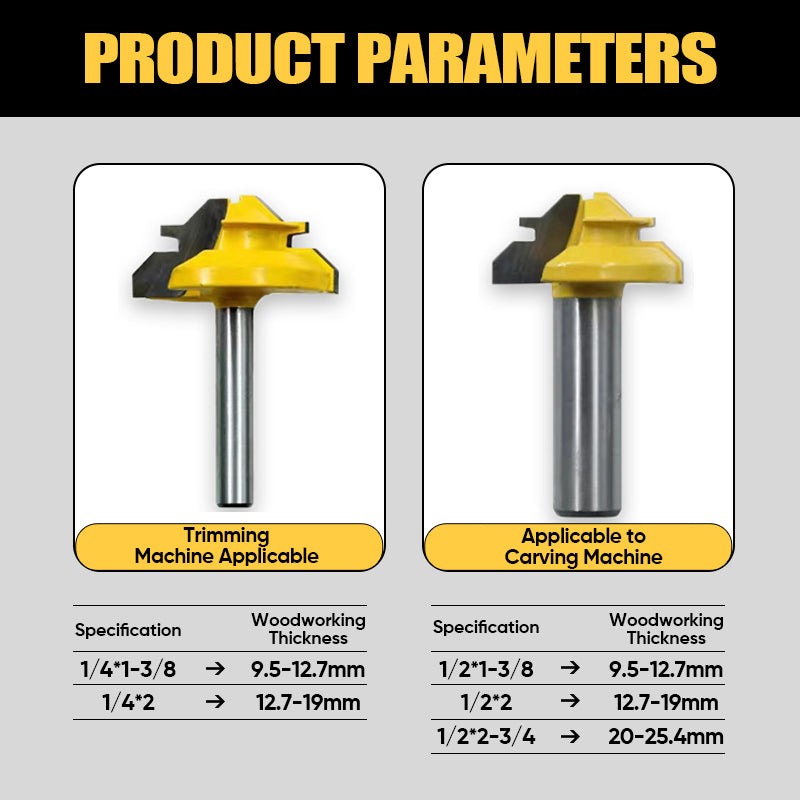 Router Bit 45 Degree Glue Joint Lock Miter