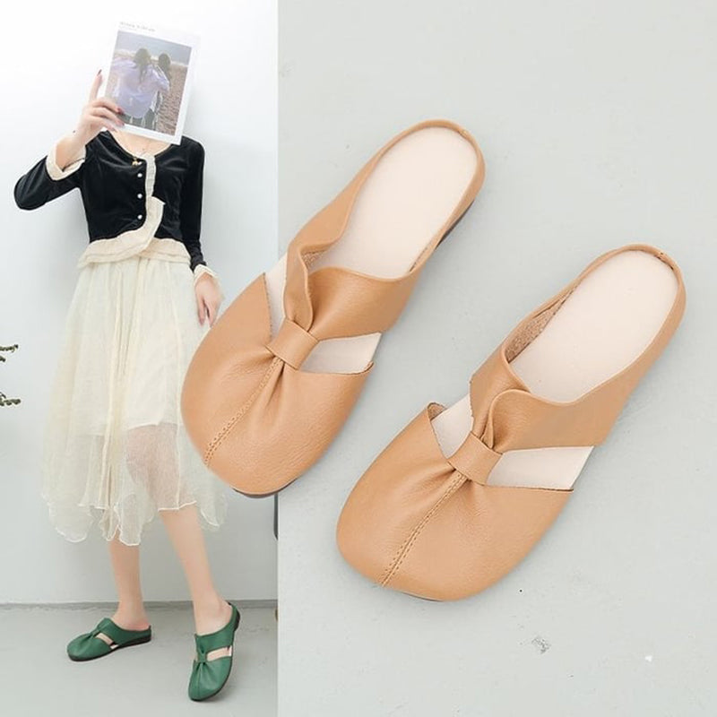 Elegant Cut-out Flat Slippers