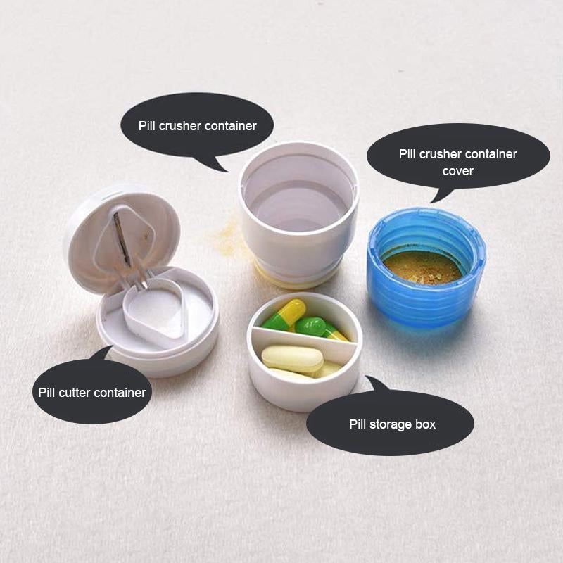 4 In 1 Portable Round Tablet Pill Pulverizer