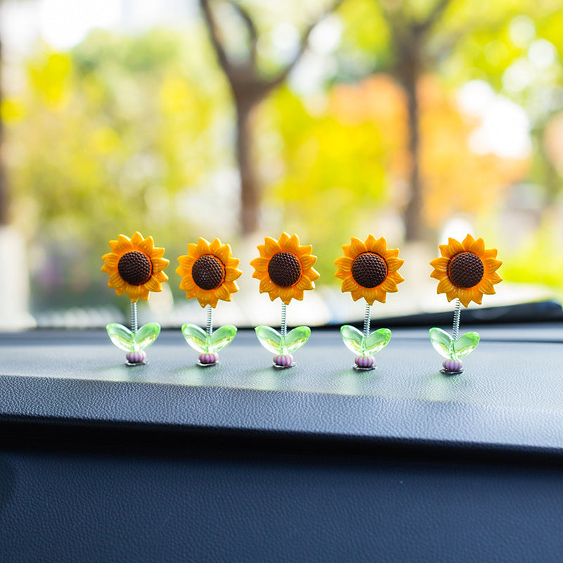 Cute Sunflower Car Ornament