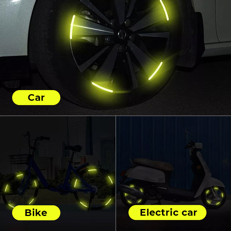 Car tire reflective stickers