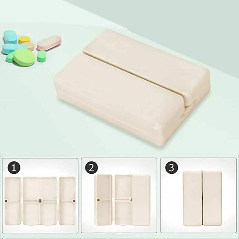 Portable magnetic Pill Case with 7 Compartments