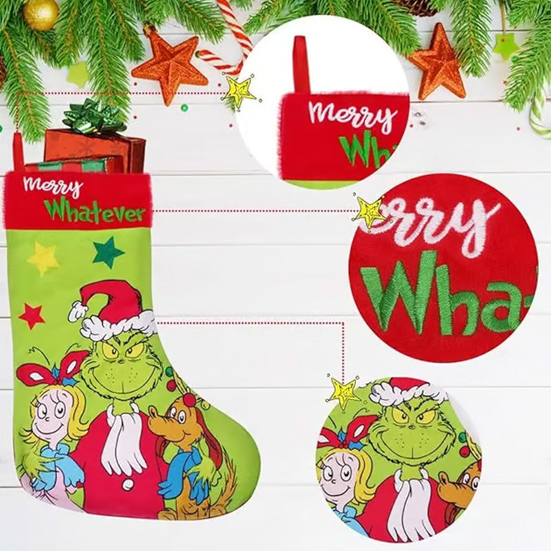 Green Christmas Stockings Christmas Decorations