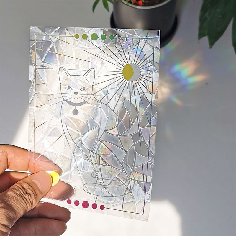 Adsorption Rainbow Glass Window Stickers (Random 10-piece pack)