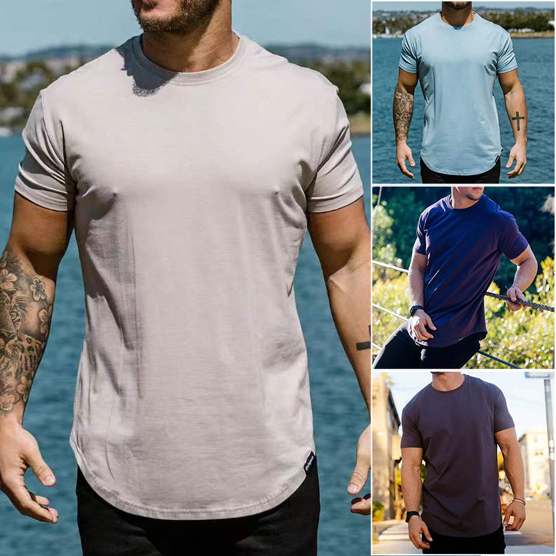 Slim Fit Short Sleeve Men's Cotton Sports T-Shirt