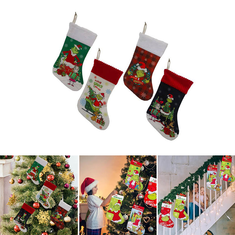 Green Christmas Stockings Christmas Decorations