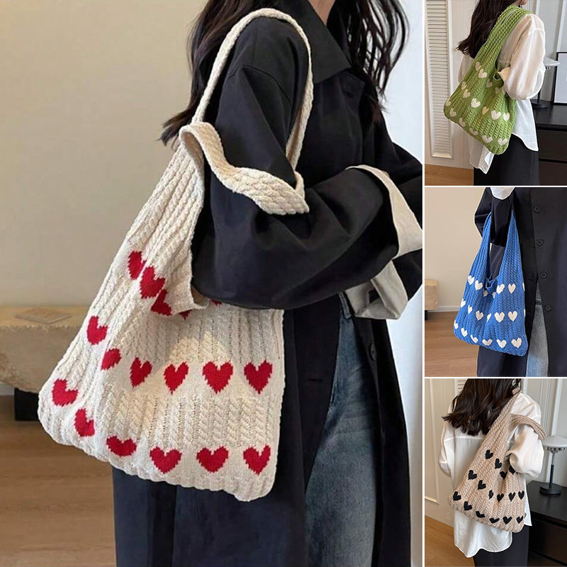 Knitted Love Tote Bag