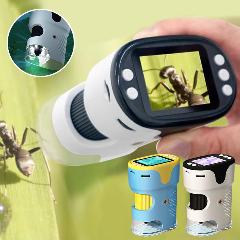 Portable microscope with lighting is suitable for home use