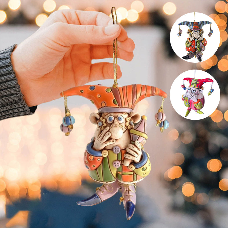 Colorful Jester Bell Ornaments