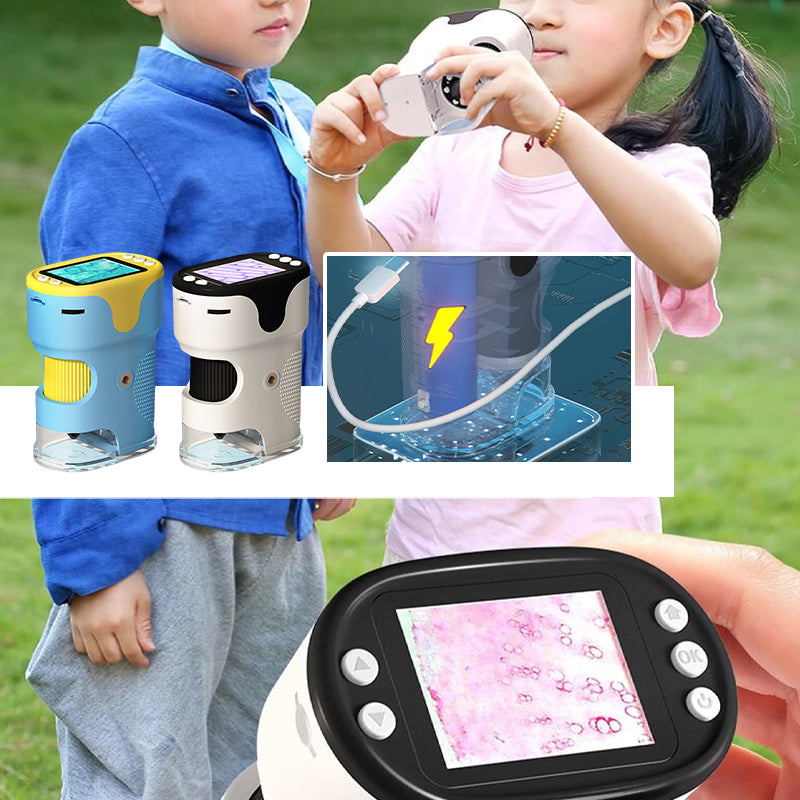 Portable microscope with lighting is suitable for home use