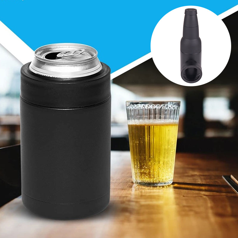 Beer Bottle and Can Cooler with Beer Opener