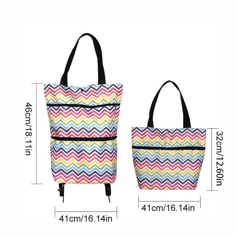 Foldable Shopping Trolley Tote Bag