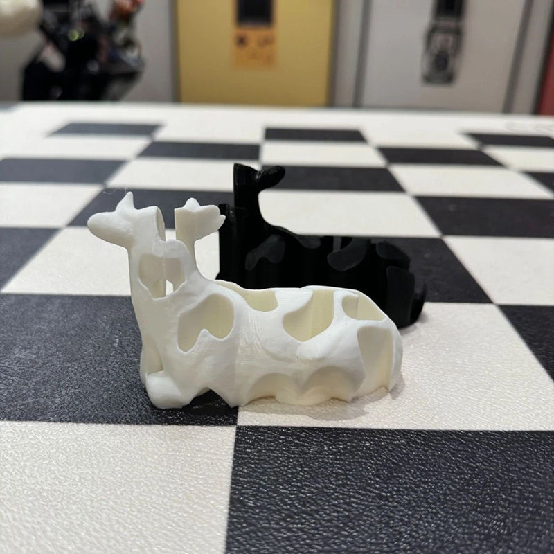 Decompression 3D printed cow figurine