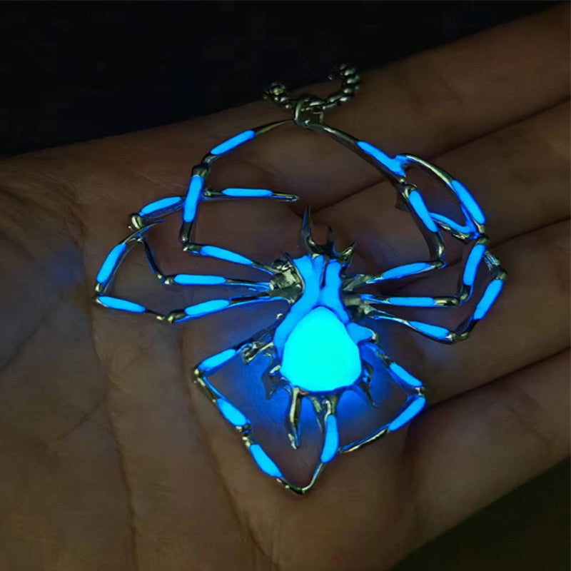 Glow-in-the-Dark 3D Spider Necklace