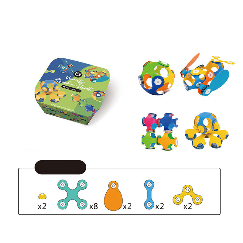 DIY splicing soft magnetic building blocks set