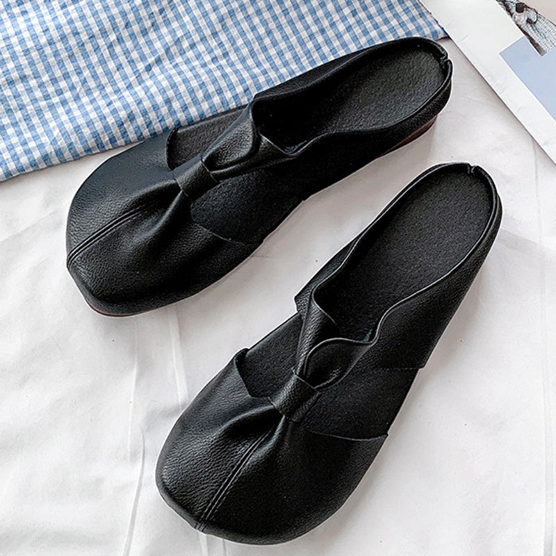 Elegant Cut-out Flat Slippers