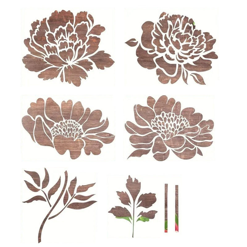 Garden Fence Large Flower Stencils