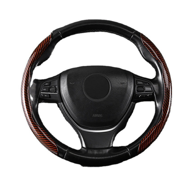 Universal Laser Carbon Fiber Pattern Steering Wheel Cove