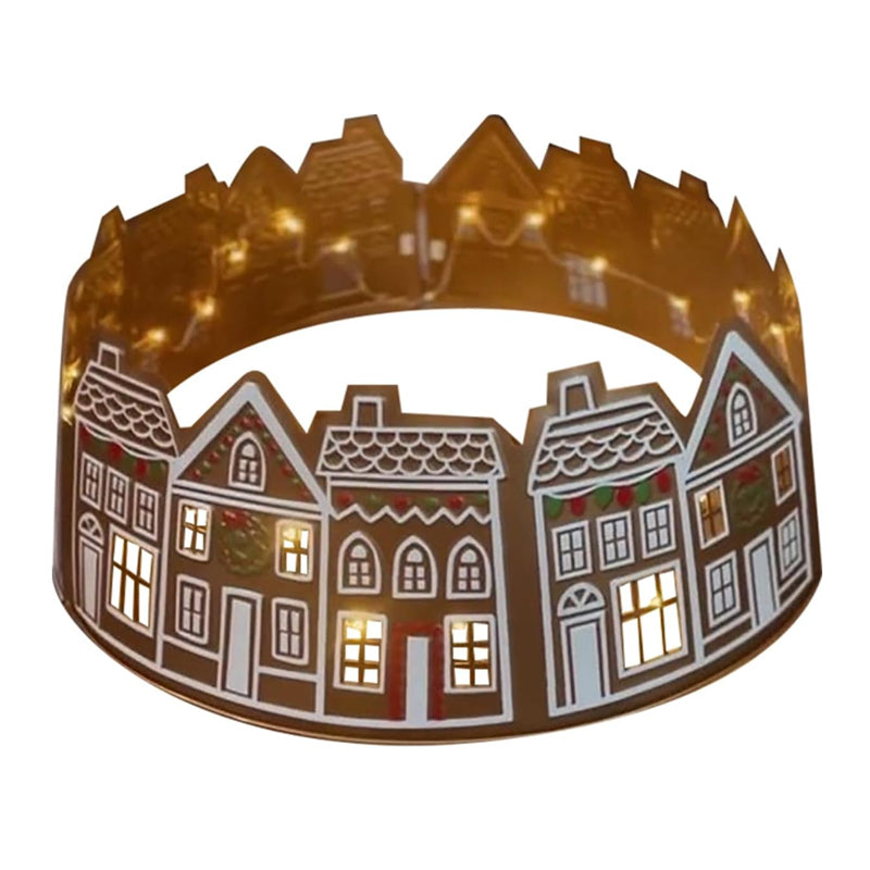 LED Gingerbread House Christmas Tree Collars Tree Skirt