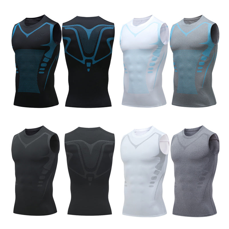 Men's Quick-Dry Sleeveless Sports Compression Tank Top