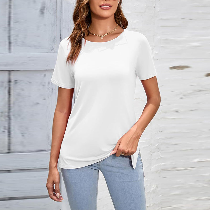 Women's casual side slit t-shirt