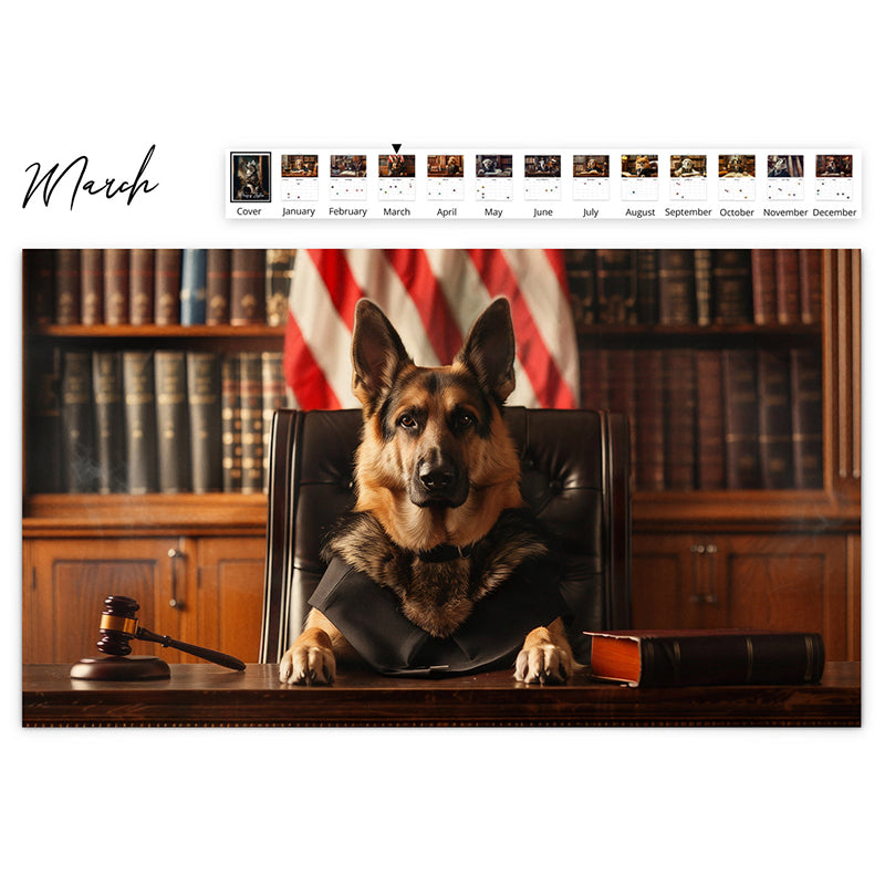 2025 Paws of Justice Wall Calendar