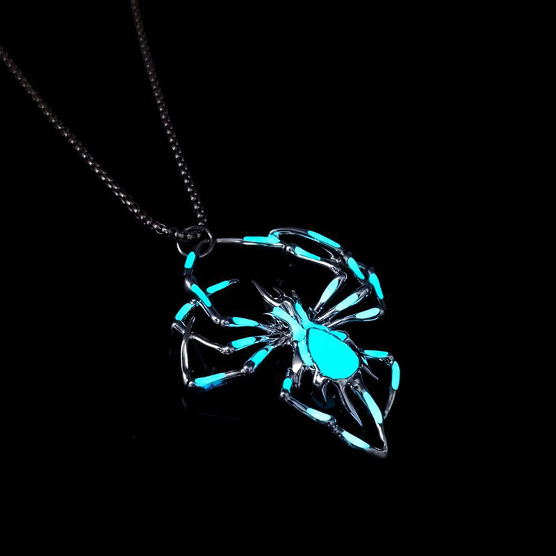 Glow-in-the-Dark 3D Spider Necklace