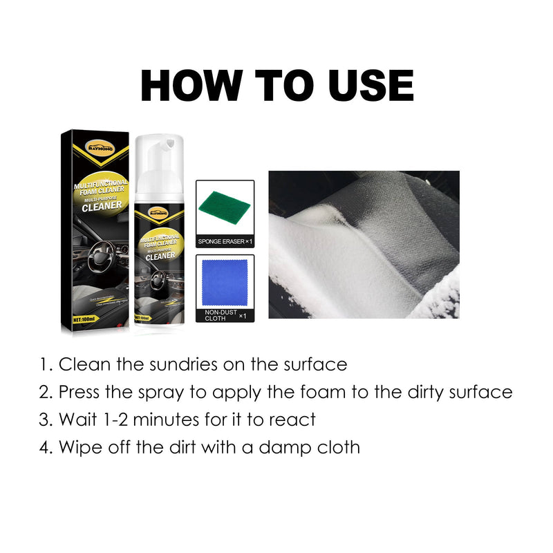 Multi-Purpose Automotive Interior Foam Cleaner Set