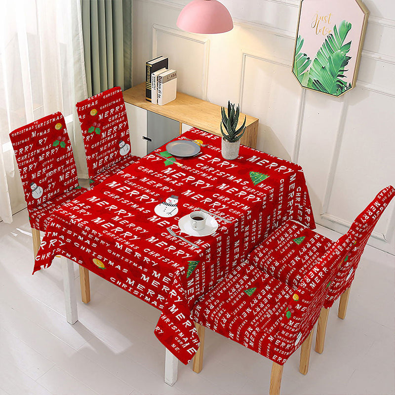 Christmas Tablecloth Chair Cover Decoration