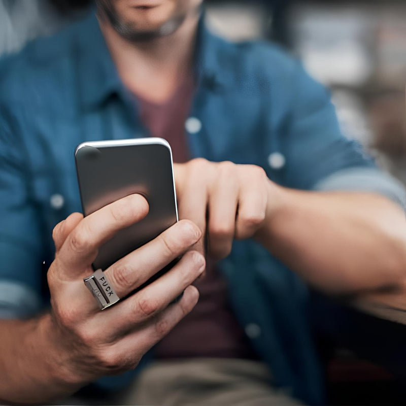 Funny Rotating 'FUCK' Ring Rotatable Mood Control Ring