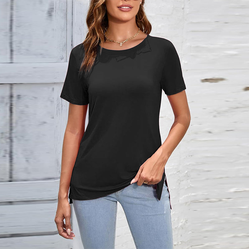 Women's casual side slit t-shirt