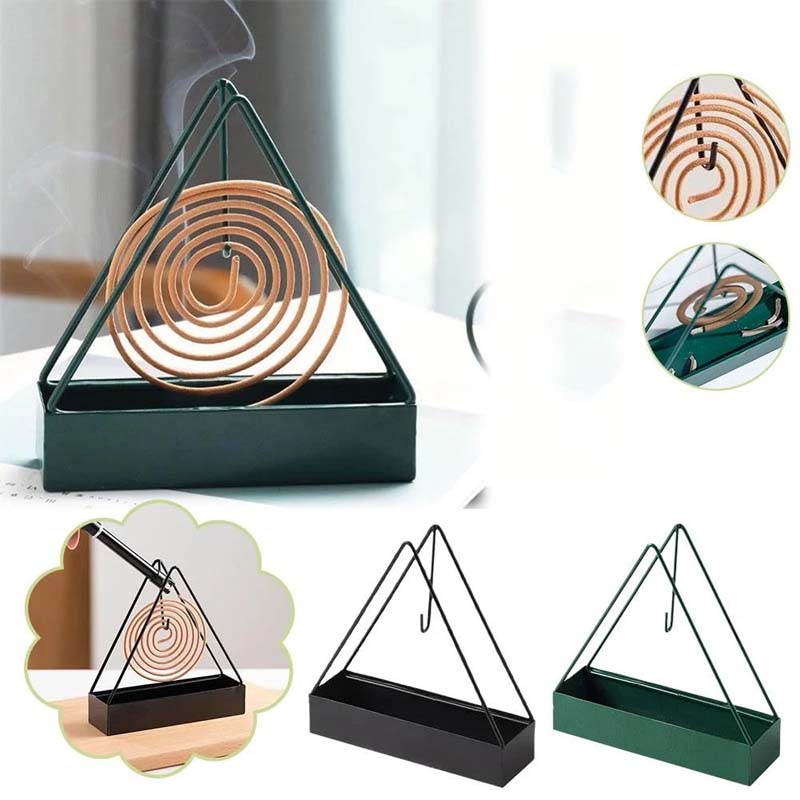 Iron triangular mosquito coil rack