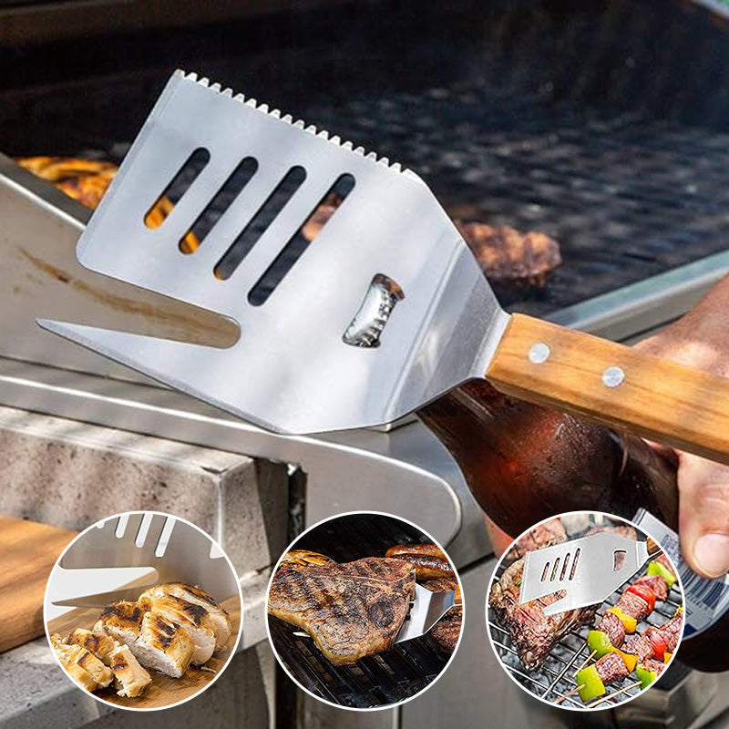 5-In-1 Grill Spatula Fork With Blade BBQ Tool