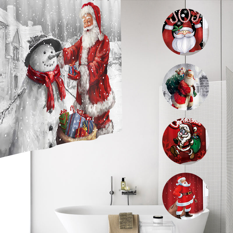 Christmas Shower Curtain Santa Joy