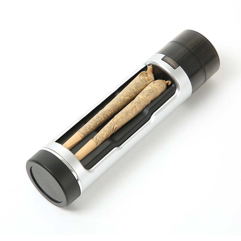 Portable double-tube manual plastic cigarette crusher