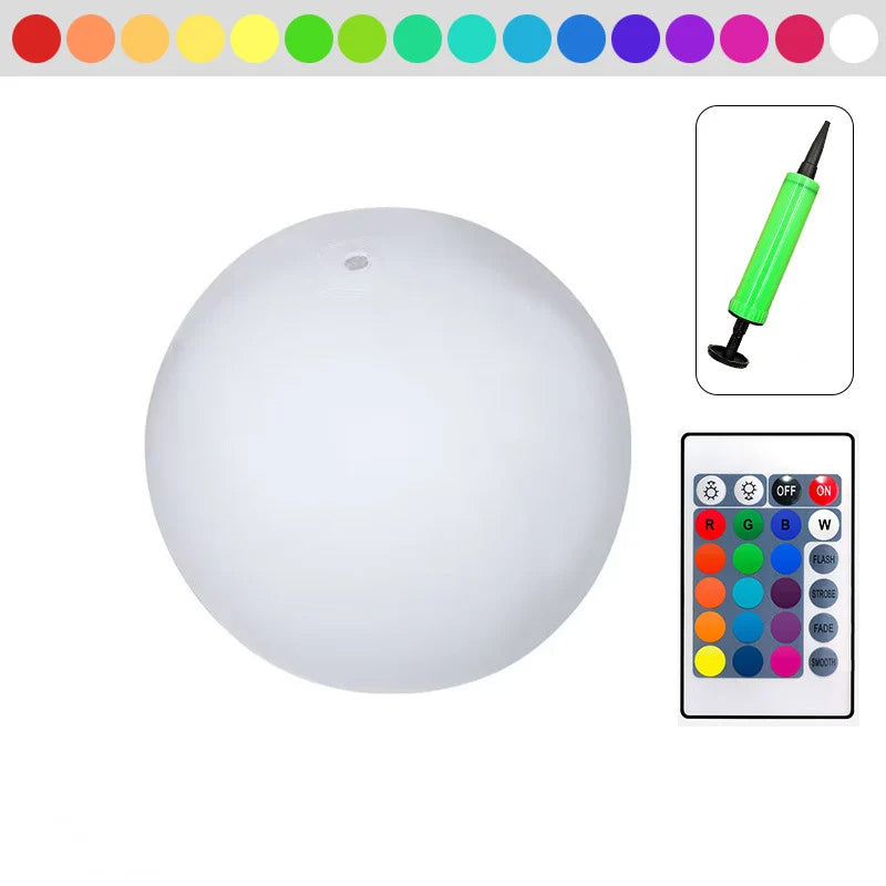 Pool Decoration LED Light 16 Colors Luminous Beach Ball