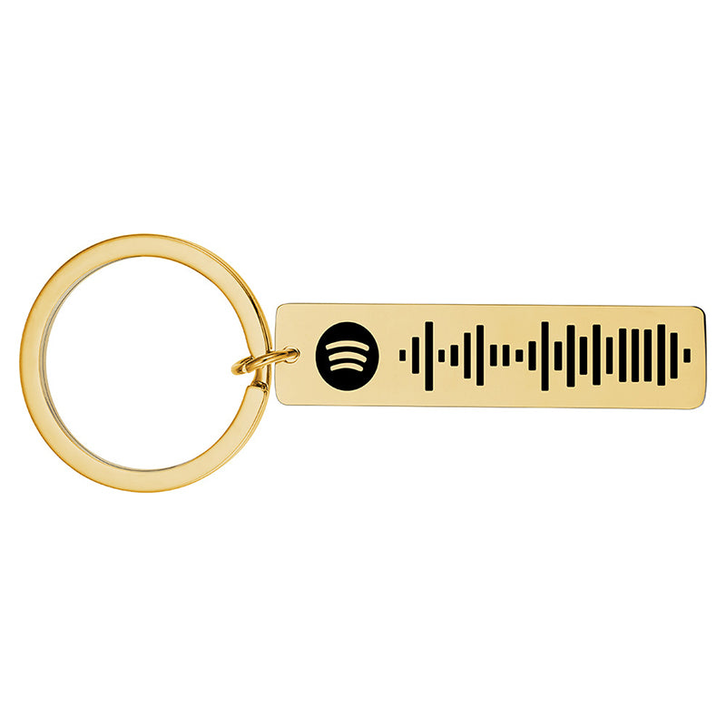 Music Code Plaque Keychain